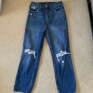 Abercrombie high rise straight jeans